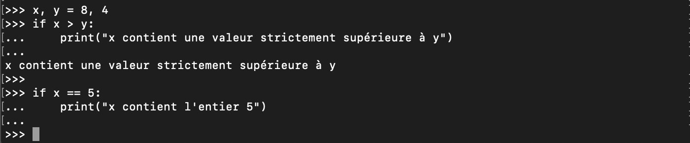 Python condition if syntaxe