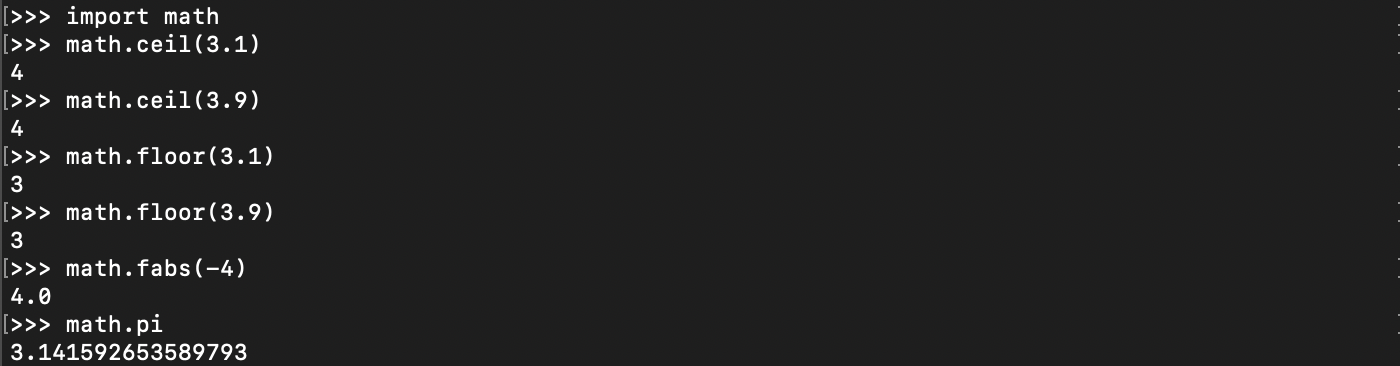 Présentation du module Python Math