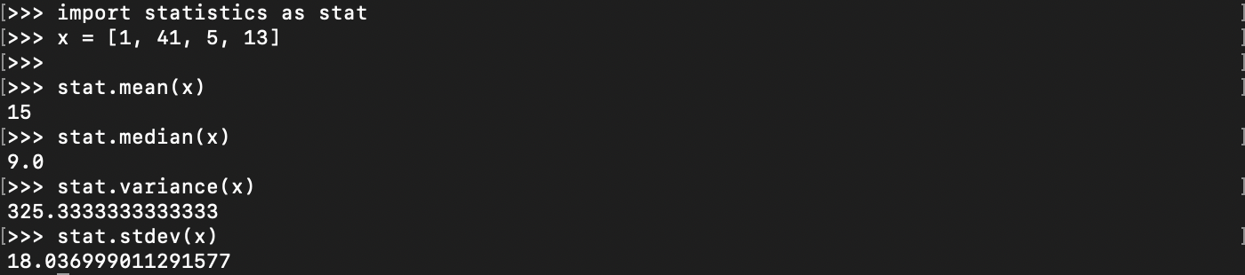 Présentation du module Python Statistics