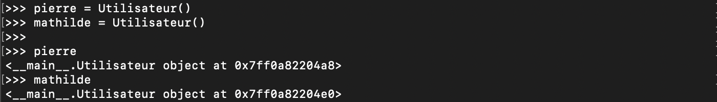 Instanciation du’ne classe et création d’un objet en Python orienté objet